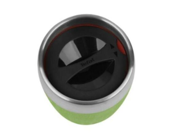 Термокружка Tefal TRAVEL CUP 0.2L silver/lime (K3080314), изображение 2 Термокружка Tefal TRAVEL CUP 0.2L silver/lime (K3080314), изображение 2