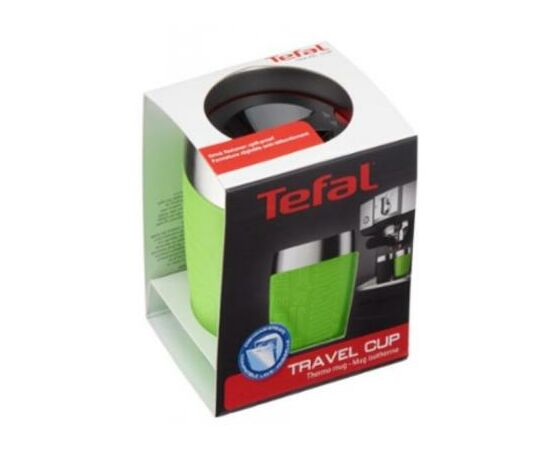 Термокружка Tefal TRAVEL CUP 0.2L silver/lime (K3080314), изображение 5 Термокружка Tefal TRAVEL CUP 0.2L silver/lime (K3080314), изображение 5