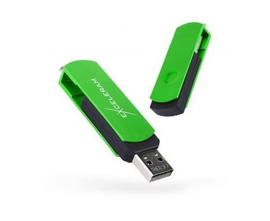 USB флеш накопичувач eXceleram 64GB P2 Series Green/Black USB 2.0 (EXP2U2GRB64)