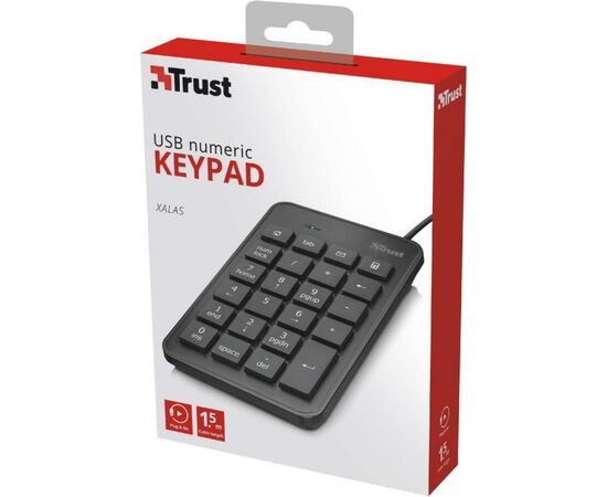Клавиатура Trust Xalas USb numeric keypad (22221), изображение 5 Клавиатура Trust Xalas USb numeric keypad (22221), изображение 5