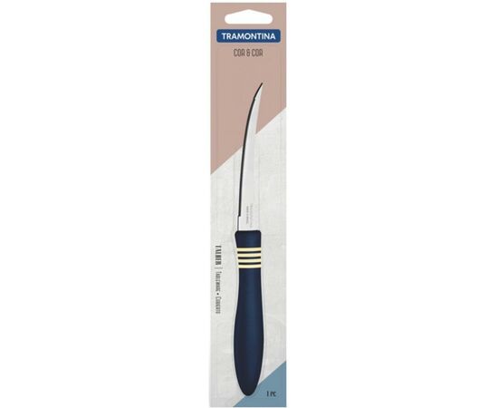 Кухонный нож Tramontina COR & COR для томатов 127 мм Blue (23462/135), изображение 2 Кухонный нож Tramontina COR & COR для томатов 127 мм Blue (23462/135), изображение 2