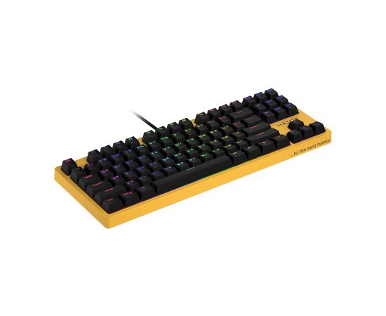 Клавиатура Hator Rockfall EVO TKL Kailh Optical Yellow (HTK-632), изображение 3 Клавиатура Hator Rockfall EVO TKL Kailh Optical Yellow (HTK-632), изображение 3