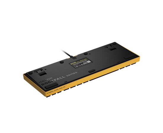 Клавиатура Hator Rockfall EVO TKL Kailh Optical Yellow (HTK-632), изображение 5 Клавиатура Hator Rockfall EVO TKL Kailh Optical Yellow (HTK-632), изображение 5