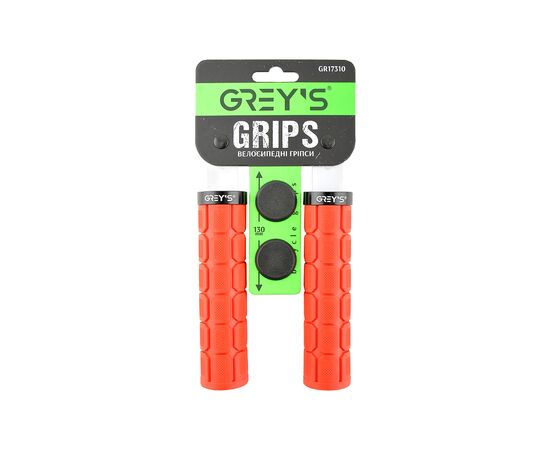 Гріпси Grey's з гумовим покриттям 2 шт 130 мм Red (GR17310)
