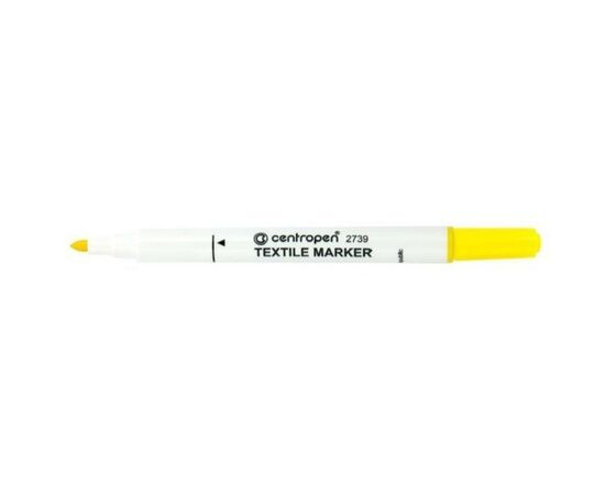 Маркер Centropen Textile 2 мм жовтий (2739/05)