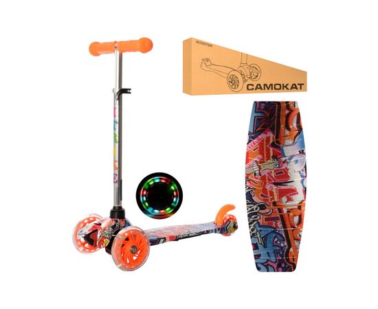 Самокат iTrike Mini orange (3-013-4-F-OR orange), изображение 2 Самокат iTrike Mini orange (3-013-4-F-OR orange), изображение 2