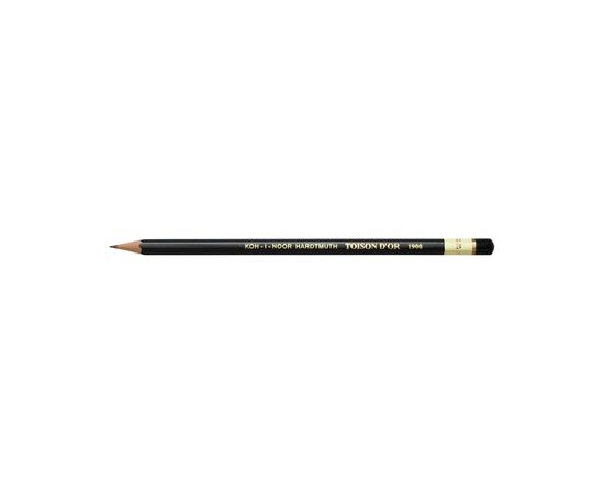 Олівець графітний Koh-i-Noor B Toison D'or без гумки корпус Чорний (1900.B)