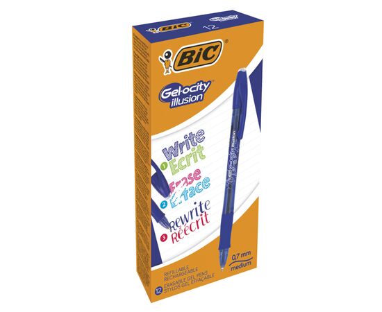 Ручка гелевая Bic Gel-ocity Illusion, синяя (bc943440), изображение 2 Ручка гелевая Bic Gel-ocity Illusion, синяя (bc943440), изображение 2