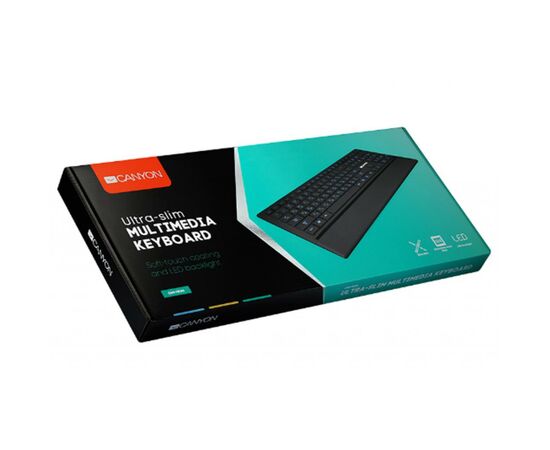 Клавиатура Canyon CNS-HKB6-RU Black USB (CNS-HKB6-RU), изображение 2 Клавиатура Canyon CNS-HKB6-RU Black USB (CNS-HKB6-RU), изображение 2