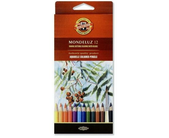 Олівці кольорові Koh-i-Noor Mondeluz акварельні 12 кольорів (3716012001KS)