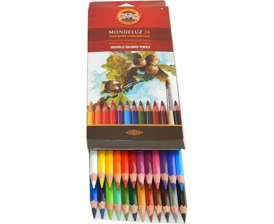 Карандаши цветные Koh-i-Noor Mondeluz акварельные 24 цветов (3718024001KS), изображение 2 Карандаши цветные Koh-i-Noor Mondeluz акварельные 24 цветов (3718024001KS), изображение 2