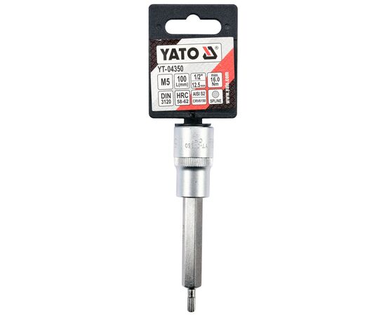 Головка торцевая Yato со вставкой SPLINE (YT-04350), изображение 2 Головка торцевая Yato со вставкой SPLINE (YT-04350), изображение 2