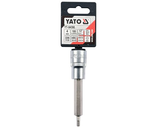 Головка торцевая Yato со вставкой HEX (YT-04390), изображение 2 Головка торцевая Yato со вставкой HEX (YT-04390), изображение 2