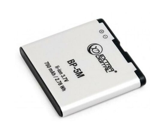 Аккумуляторная батарея для телефона Extradigital Nokia BP-5M (750 mAh) (BMN6291), изображение 3