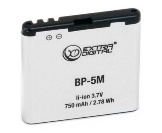 Аккумуляторная батарея для телефона Extradigital Nokia BP-5M (750 mAh) (BMN6291)