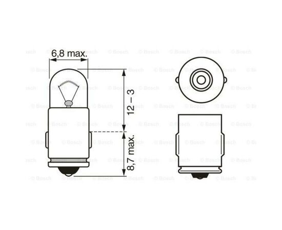 Автолампа Bosch 2W (1 987 302 224), изображение 5