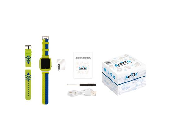 Смарт-годинник Amigo GO004 Splashproof Camera+LED Green, зображення 8 Смарт-годинник Amigo GO004 Splashproof Camera+LED Green, зображення 8