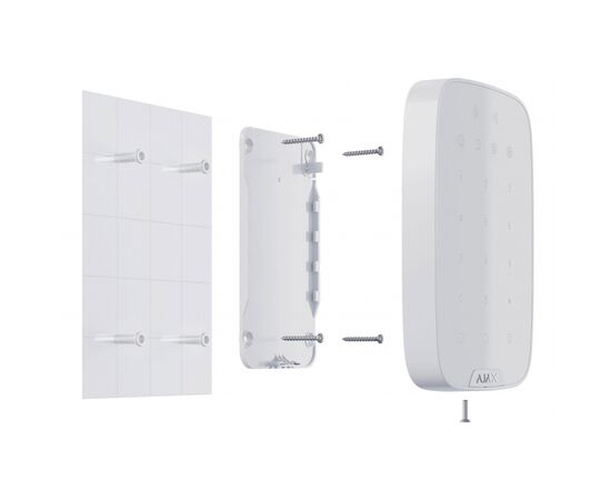 Клавіатура до охоронної системи Ajax KeyPad Plus White (KeyPad Plus/White), зображення 4 Клавіатура до охоронної системи Ajax KeyPad Plus White (KeyPad Plus/White), зображення 4