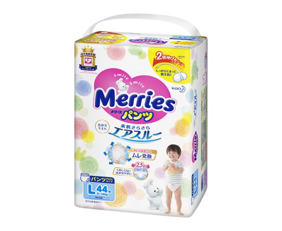 Подгузник Merries трусики для детей размер L 9-14 кг 44 шт (558868)