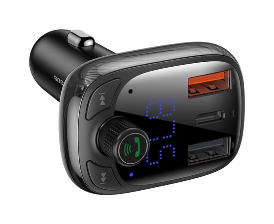 FM модулятор Baseus T typed S-13 Bluetooth MP3 car charger Black (CCTM-B01), изображение 3 FM модулятор Baseus T typed S-13 Bluetooth MP3 car charger Black (CCTM-B01), изображение 3