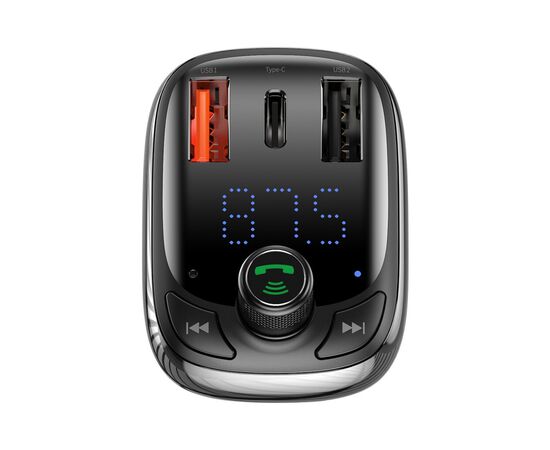 FM модулятор Baseus T typed S-13 Bluetooth MP3 car charger Black (CCTM-B01), изображение 4 FM модулятор Baseus T typed S-13 Bluetooth MP3 car charger Black (CCTM-B01), изображение 4