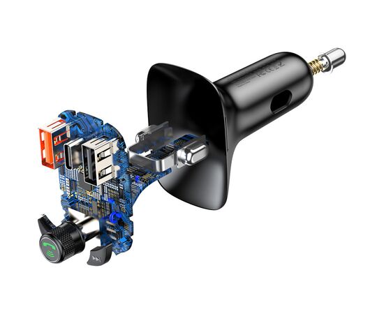 FM модулятор Baseus T typed S-13 Bluetooth MP3 car charger Black (CCTM-B01), изображение 5 FM модулятор Baseus T typed S-13 Bluetooth MP3 car charger Black (CCTM-B01), изображение 5