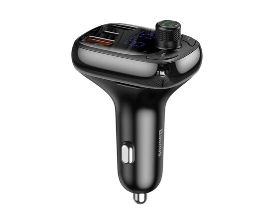 FM модулятор Baseus T typed S-13 Bluetooth MP3 car charger Black (CCTM-B01)