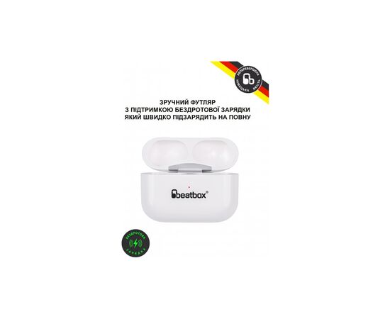 Навушники BeatBox PODS PRO 1 Wireless Charging White (bbppro1wcw), зображення 5 Навушники BeatBox PODS PRO 1 Wireless Charging White (bbppro1wcw), зображення 5