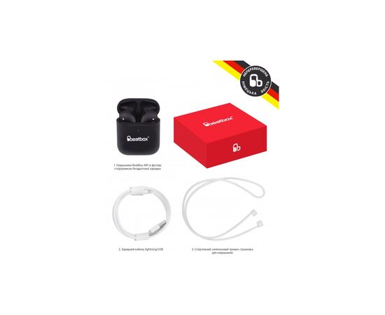 Наушники BeatBox PODS AIR 2 Wireless Charging Black (bbpair2wcb), изображение 2 Наушники BeatBox PODS AIR 2 Wireless Charging Black (bbpair2wcb), изображение 2