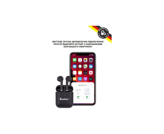Наушники BeatBox PODS AIR 2 Wireless Charging Black (bbpair2wcb), изображение 4 Наушники BeatBox PODS AIR 2 Wireless Charging Black (bbpair2wcb), изображение 4