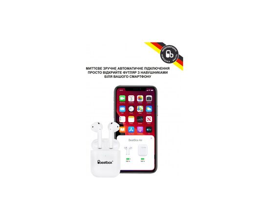 Навушники BeatBox PODS AIR 2 Wireless Charging White (bbpair2wcw), зображення 4 Навушники BeatBox PODS AIR 2 Wireless Charging White (bbpair2wcw), зображення 4