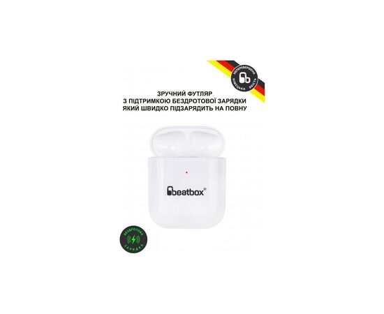 Навушники BeatBox PODS AIR 2 Wireless Charging White (bbpair2wcw), зображення 5 Навушники BeatBox PODS AIR 2 Wireless Charging White (bbpair2wcw), зображення 5