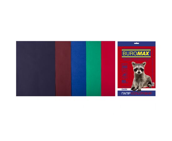 Бумага Buromax А4, 80g, DARK 5colors, 50sh (BM.2721450-99)