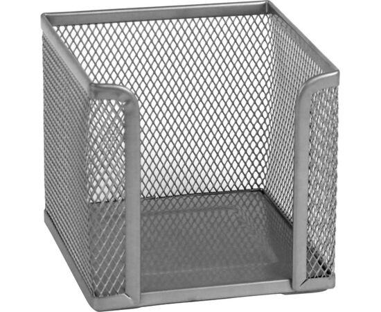 Подставка-куб для писем и бумаг Axent 100х100x100мм, wire mesh, silver (2112-03-A)