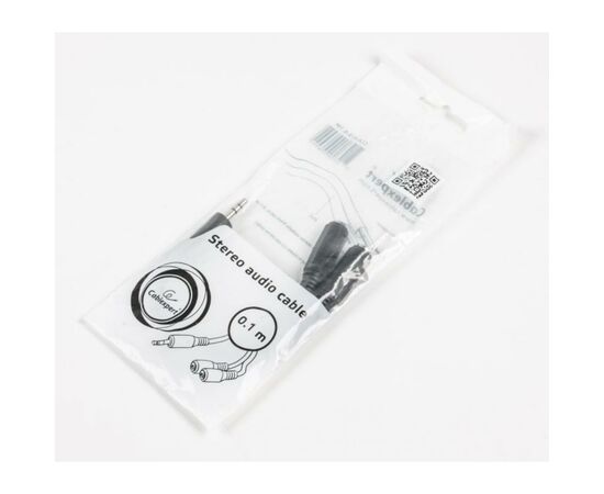 Кабель мультимедийный Jack 3.5mm M to 2 x Jack 3.5mm F 0.1m Cablexpert (CCA-415-0.1M), изображение 2 Кабель мультимедийный Jack 3.5mm M to 2 x Jack 3.5mm F 0.1m Cablexpert (CCA-415-0.1M), изображение 2