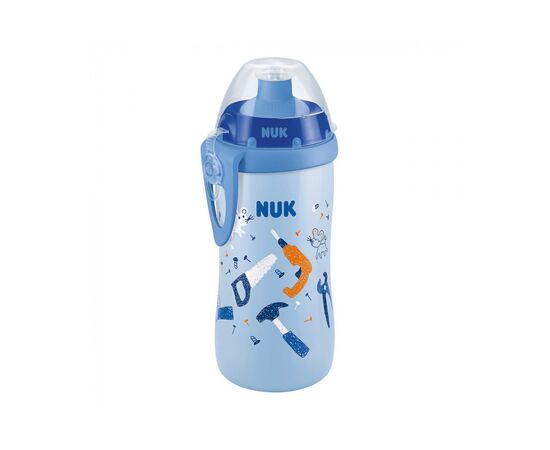 Поильник-непроливайка Nuk Junior Cup с насадкой тяни-толкай 300 мл серый (3954067)
