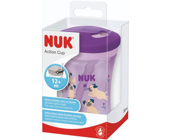 Поильник-непроливайка Nuk Evolution Action Cup 230 мл Фиолетовый (3952383), изображение 2 Поильник-непроливайка Nuk Evolution Action Cup 230 мл Фиолетовый (3952383), изображение 2