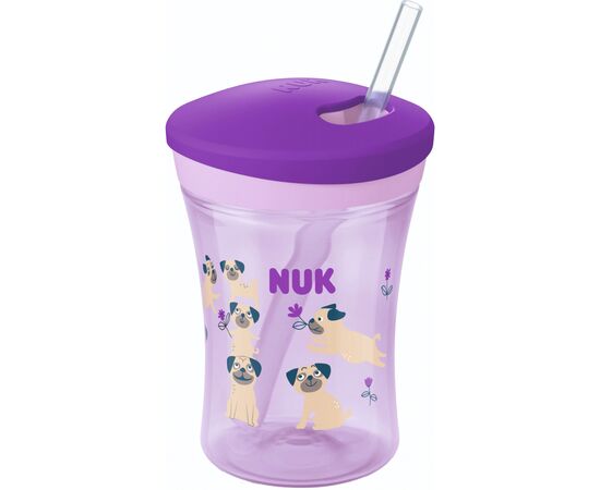 Поильник-непроливайка Nuk Evolution Action Cup 230 мл Фиолетовый (3952383)