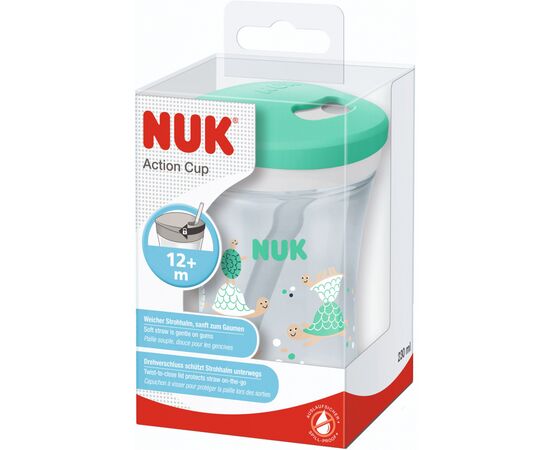 Поильник-непроливайка Nuk Evolution Action Cup 230 мл Зеленый (3952384), изображение 2 Поильник-непроливайка Nuk Evolution Action Cup 230 мл Зеленый (3952384), изображение 2