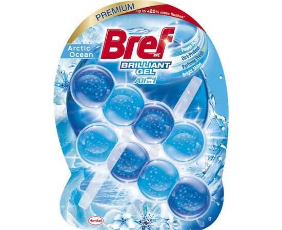 Туалетний блок Bref Блискучий гель Арктичний океан 42 г х 2 шт. (9000101509366)