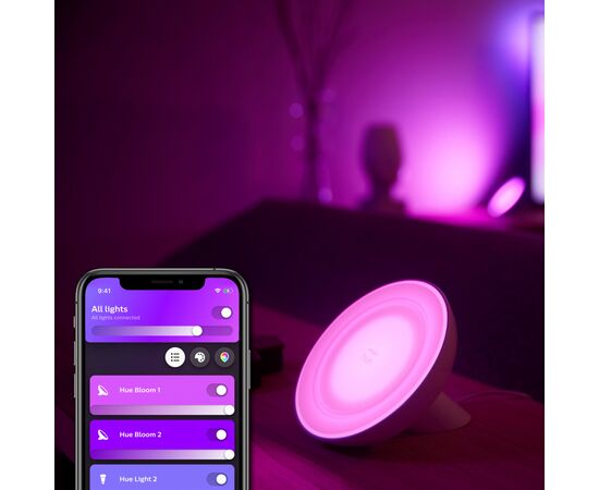 Настольная лампа Philips Hue Bloom, Color, BT, DIM, біла (929002375901), изображение 6 Настольная лампа Philips Hue Bloom, Color, BT, DIM, біла (929002375901), изображение 6