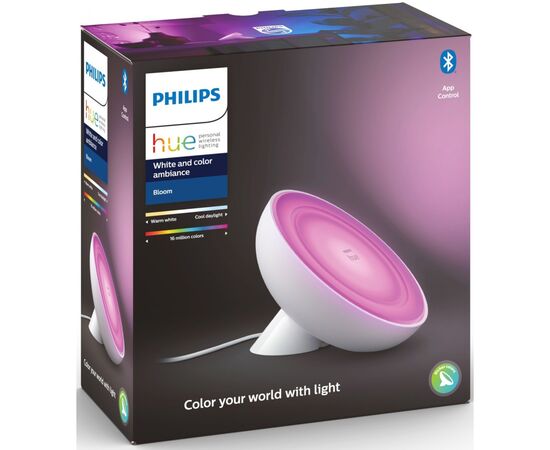 Настольная лампа Philips Hue Bloom, Color, BT, DIM, біла (929002375901), изображение 9 Настольная лампа Philips Hue Bloom, Color, BT, DIM, біла (929002375901), изображение 9