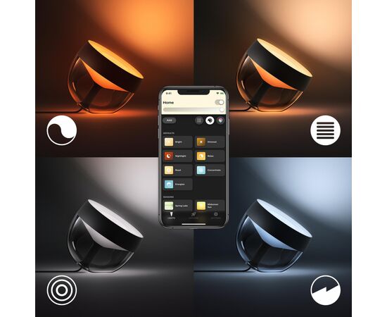 Настольная лампа Philips Hue Iris, Color, BT, DIM, чорна (929002376201), изображение 5 Настольная лампа Philips Hue Iris, Color, BT, DIM, чорна (929002376201), изображение 5