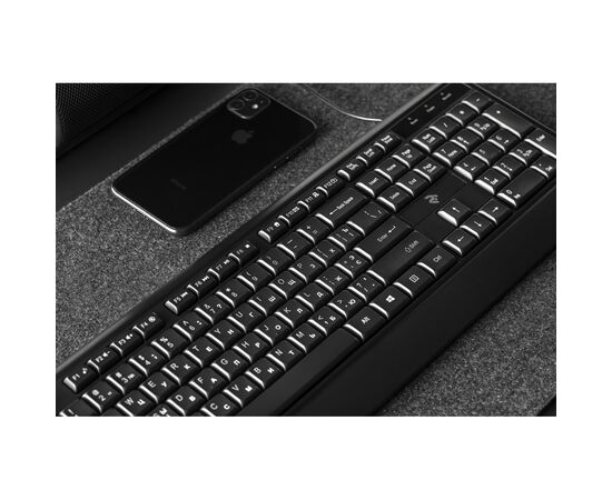 Клавиатура 2E KS130 USB Black (2E-KS130UB), изображение 7 Клавиатура 2E KS130 USB Black (2E-KS130UB), изображение 7