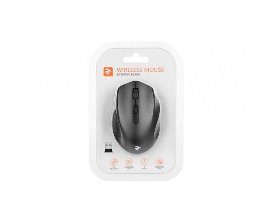 Мышка 2E MF240 Wireless Black (2E-MF240WB), изображение 3 Мышка 2E MF240 Wireless Black (2E-MF240WB), изображение 3