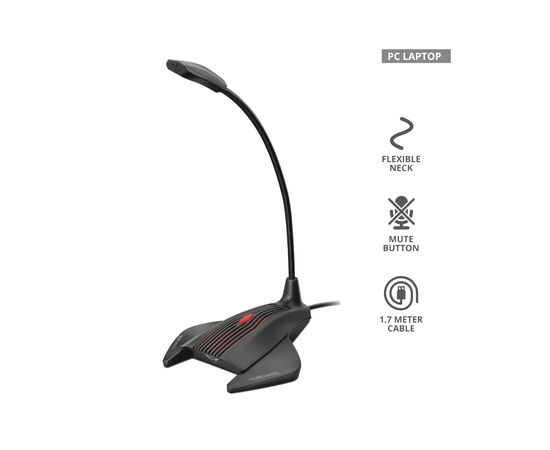 Мікрофон Trust GXT239 Nepa Black (23467), зображення 2 Мікрофон Trust GXT239 Nepa Black (23467), зображення 2