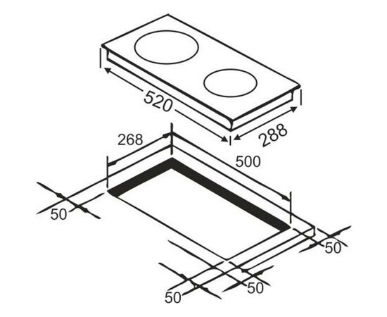 Варочная поверхность Interline VHK 435 SPT BA, изображение 3