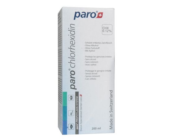 Ополаскиватель для полости рта Paro Swiss с хлоргексидином 0.12% 200 мл (7610458026946), изображение 2 Ополаскиватель для полости рта Paro Swiss с хлоргексидином 0.12% 200 мл (7610458026946), изображение 2