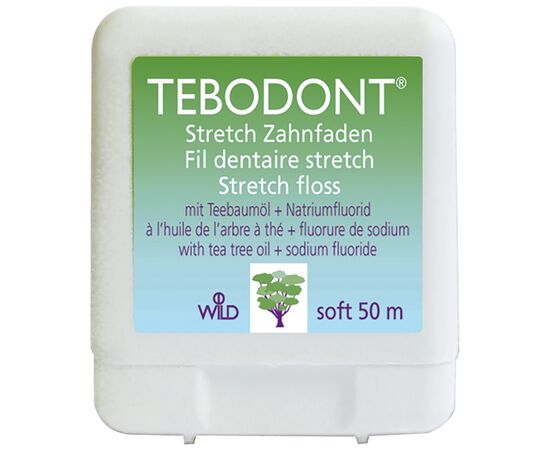 Зубна нитка Dr. Wild Tebodont-F з маcлом чайного дерева і фторидом 50 м (7611841350006)
