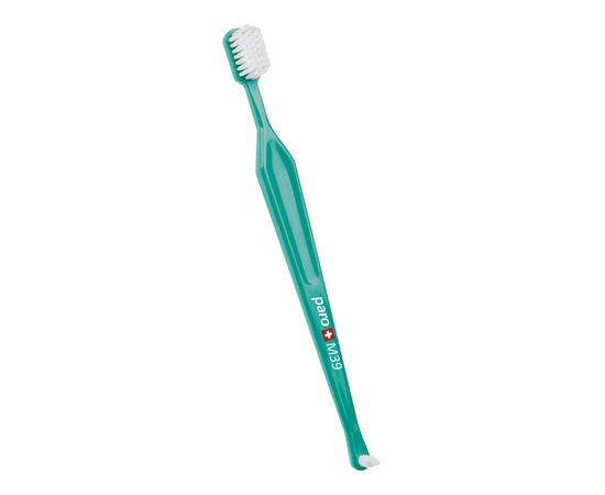 Зубная щетка Paro Swiss M39 средней жесткости зеленая (7610458007167-green)